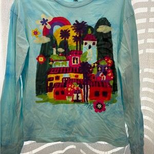 Disney Blue Long Sleeve Tee with Colorful Encanto Design